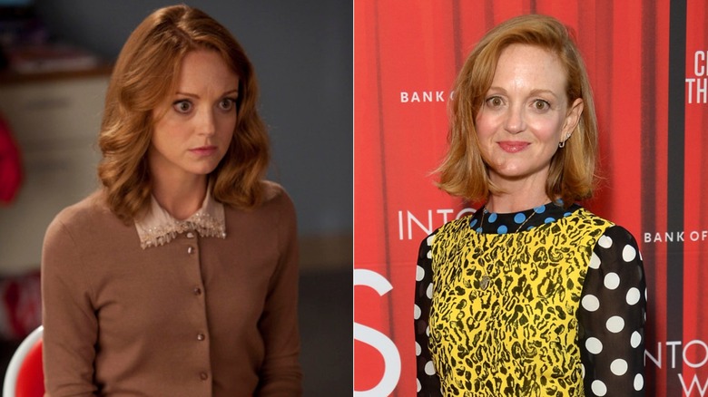 (à gauche) Jayma Mays dans le rôle d'Emma Pillsbury dans 