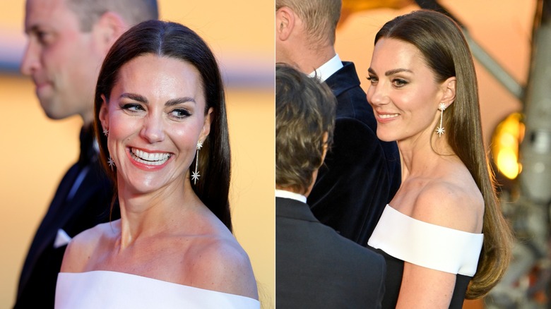 Kate Middleton avec les cheveux raides au 